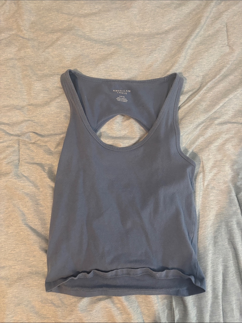 American Eagle Outfitters Blue Racerback Cutout Tank